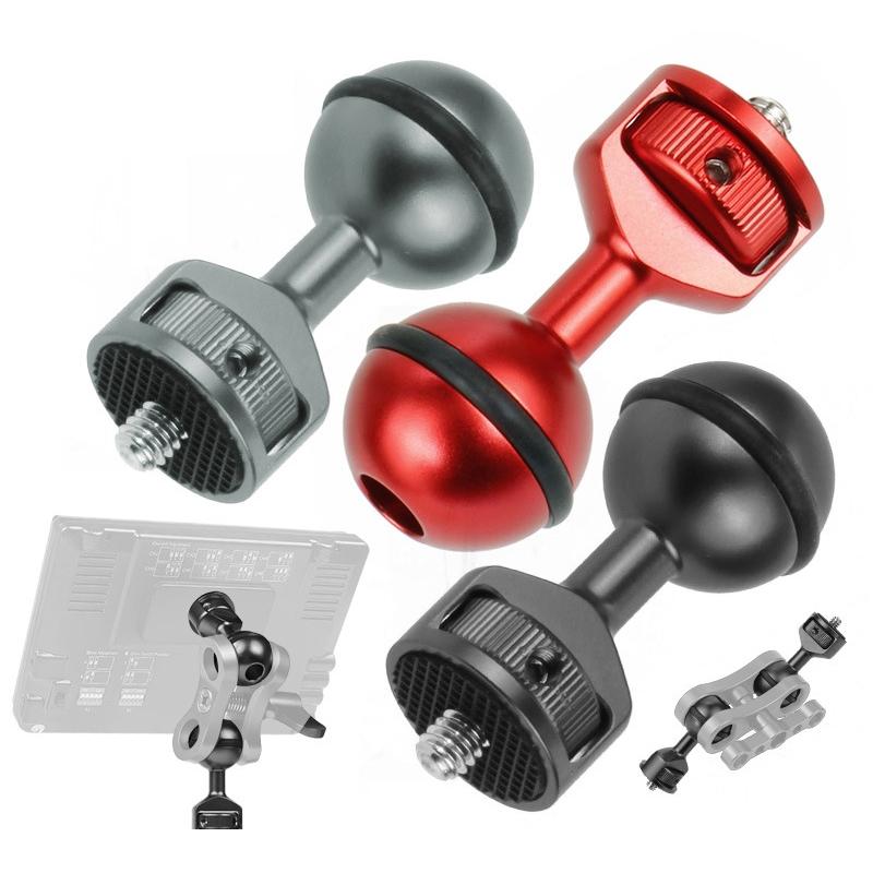 Universal 2.5cm Ball Head Clip for Action and Underwater Cameras - Titanium 3