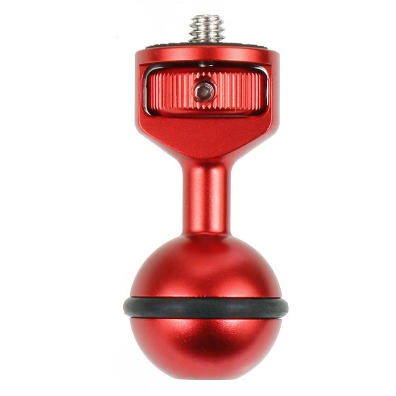 Universal 2.5cm Ball Head Clip for Action and Underwater Cameras - Titanium 5
