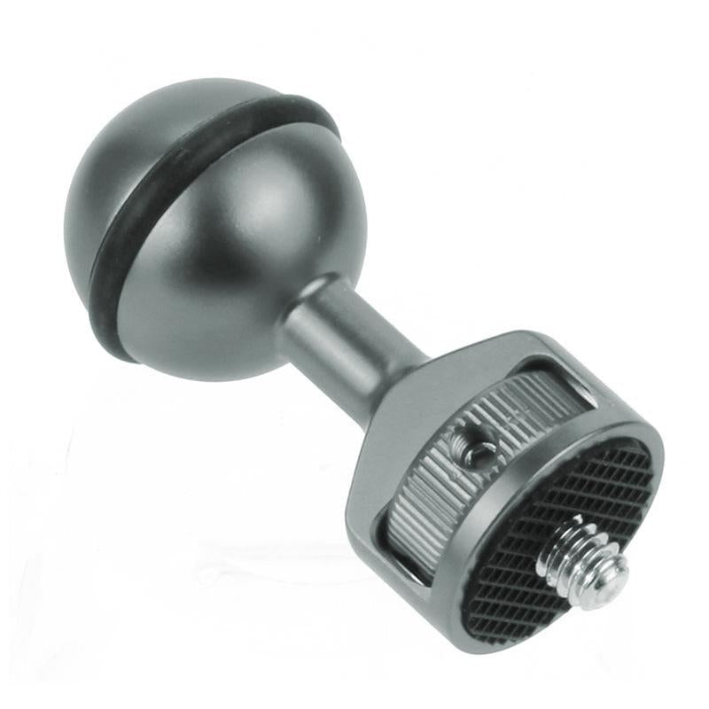 Universal 2.5cm Ball Head Clip for Action and Underwater Cameras - Titanium 9