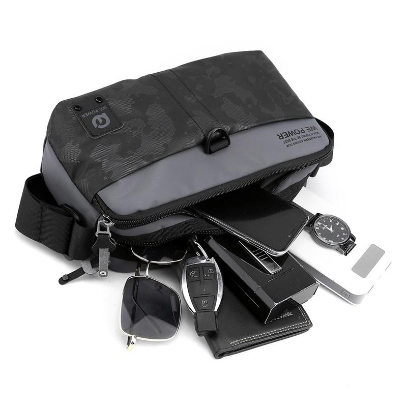 Men Oxford Cloth Crossbody Bag Outdoor Sports Shoulder Bag - Dark Blue 5