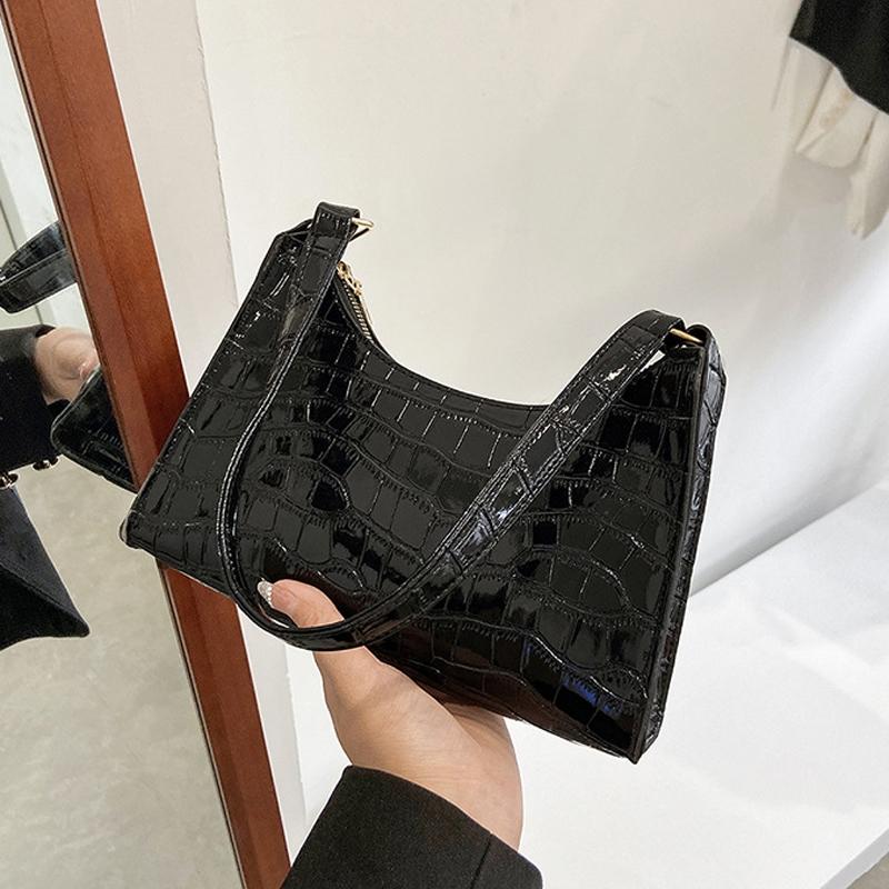 Small Square Stone Pattern Shoulder Bag for Women - Green 10