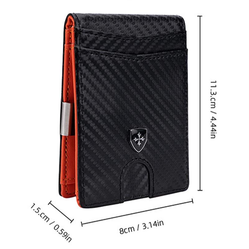 Secure Multi-card Wallet with Rfid Protection - Black Orange 3