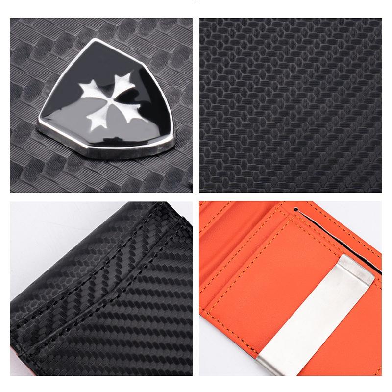 Secure Multi-card Wallet with Rfid Protection - Black Orange 5