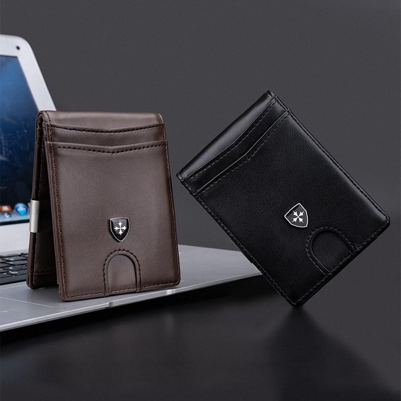 Secure Multi-card Wallet with Rfid Protection - Black Orange 6