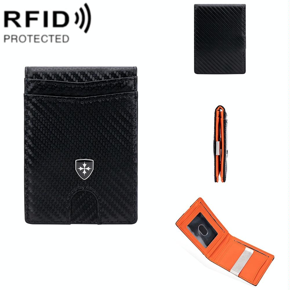 Secure Multi-card Wallet with Rfid Protection - Black Orange 9