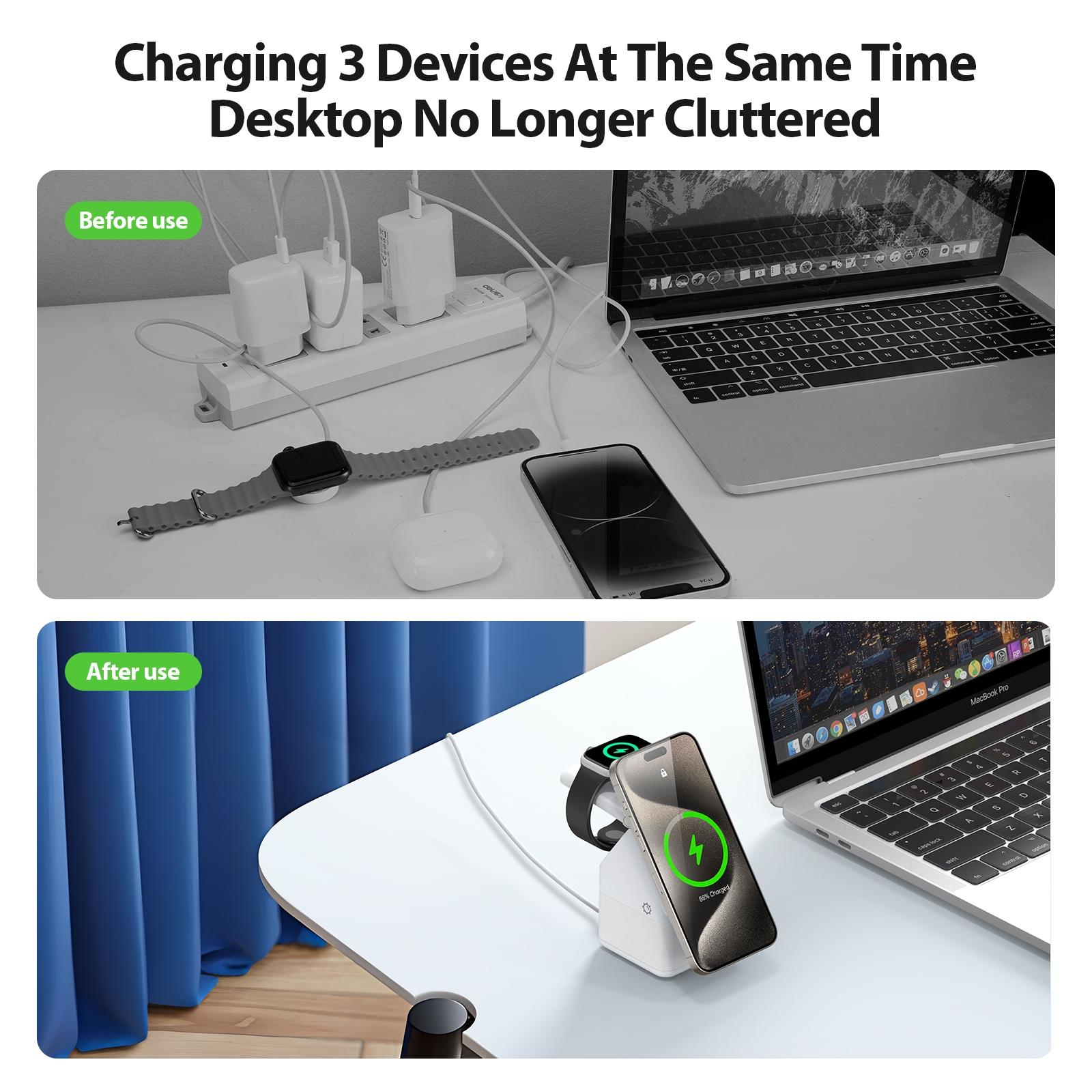 4 In 1 15W Magnetic Wireless Charger White 5