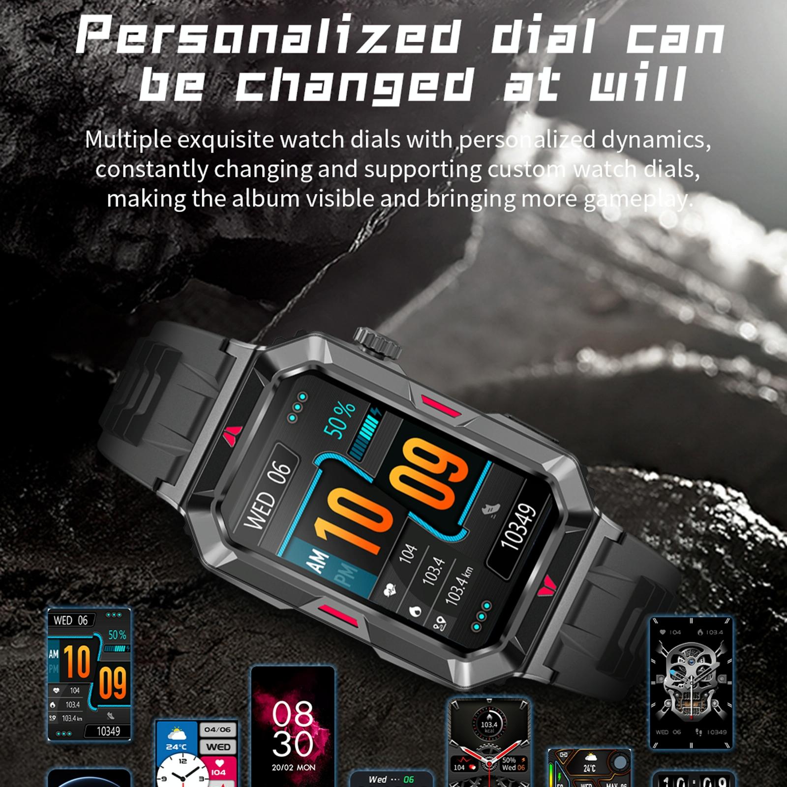 Smart Bracelet With Sleep Detection And Silicone Strap - Bt5.2 - Camo Silver 5