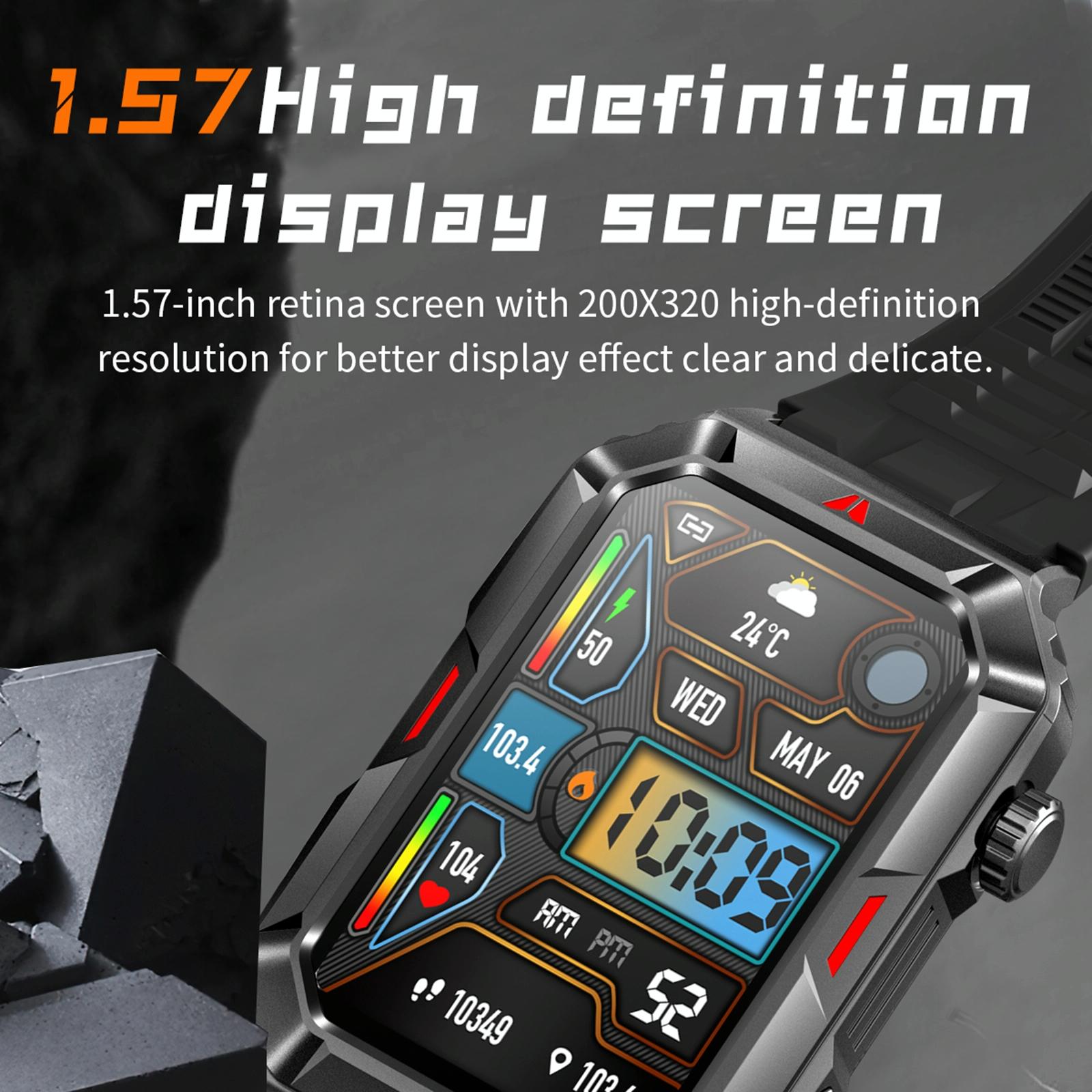 Smart Bracelet With Sleep Detection And Silicone Strap - Bt5.2 - Camo Silver 7