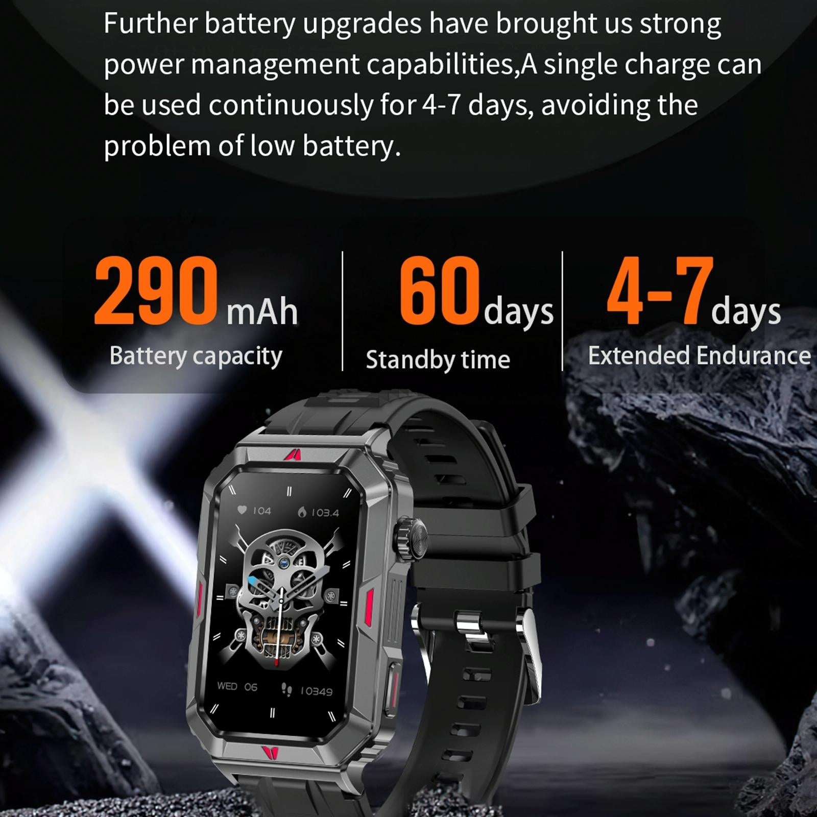 Smart Bracelet With Sleep Detection And Silicone Strap - Bt5.2 - Camo Silver 10