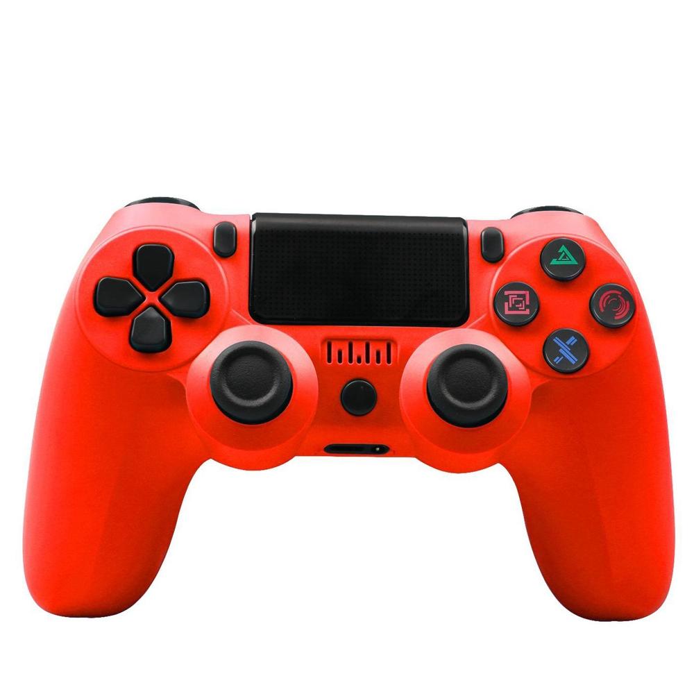 Wireless Bluetooth Game Controller for Ps4 with Dual Vibration and Light Strip - Red 1