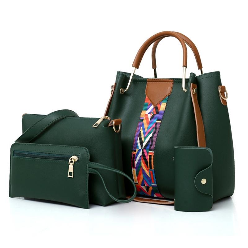 Versatile 4-in-1 Messenger Bag for Women - Fashionable & Spacious - Green 10