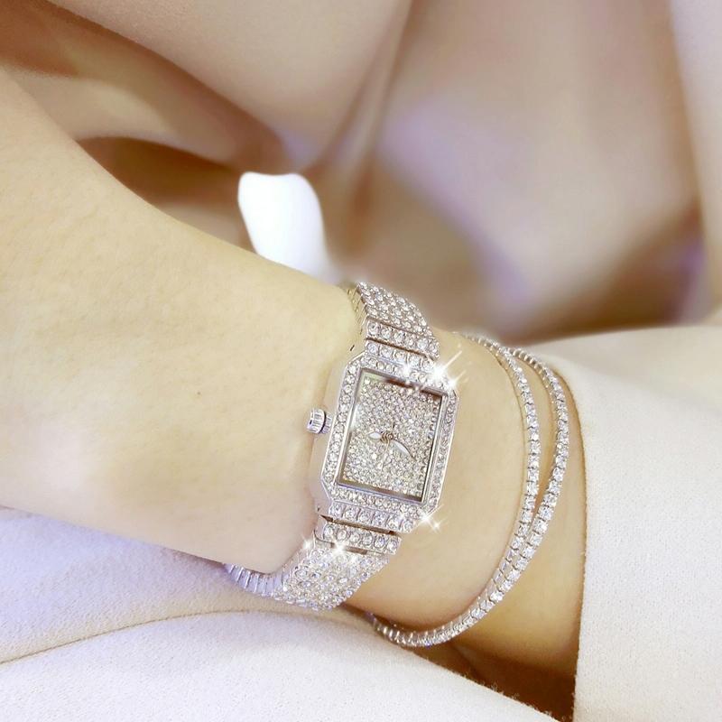 Women Diamond Chain Watch - Elegant and Timeless - Silver 3