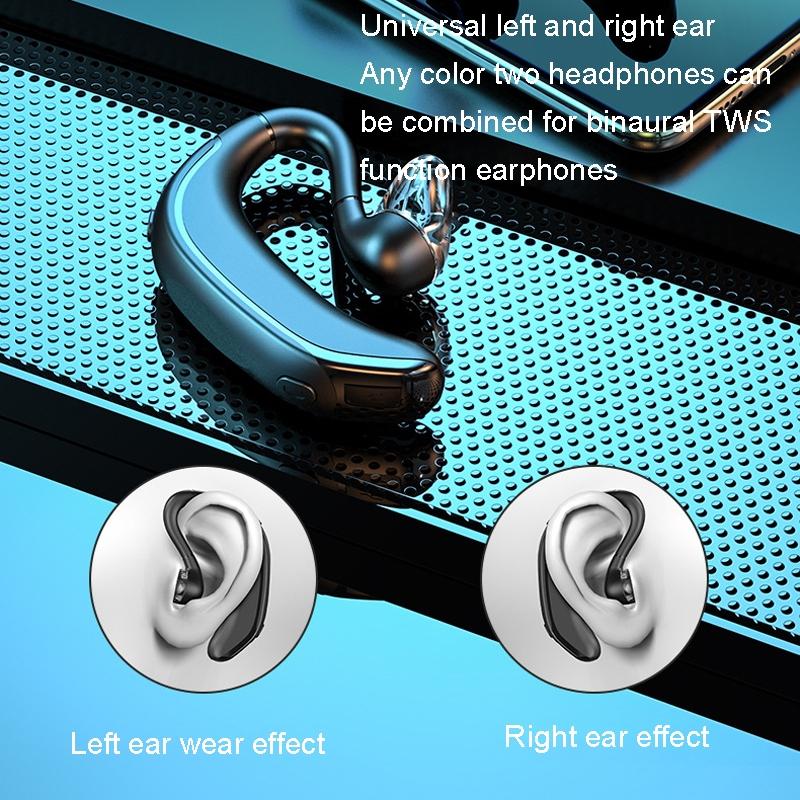 Business Bluetooth Earphones - Left / Right Rotation - Blue 5