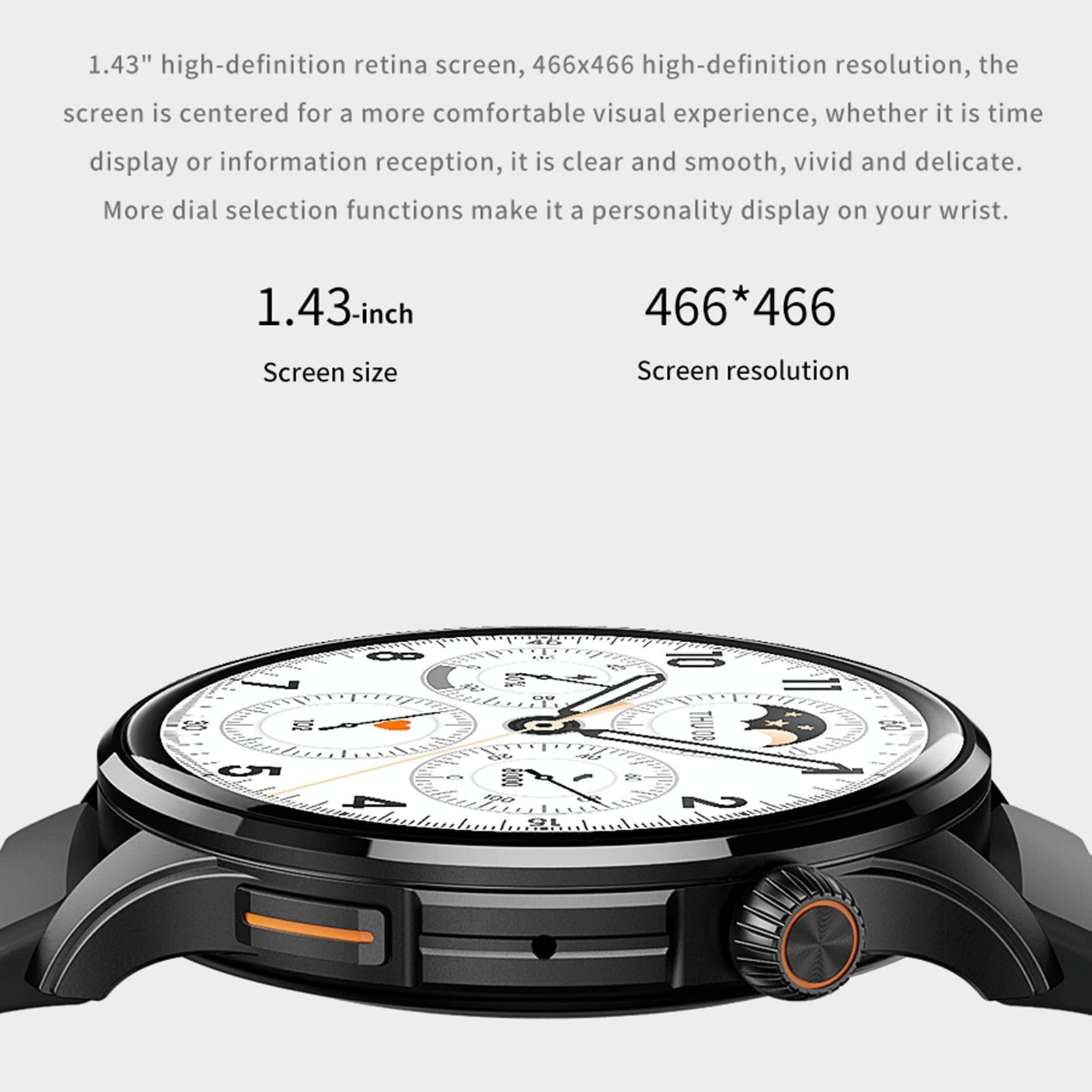 1.43 Inch Bt5.1 Smart Sport Watch With Health Monitoring - Grey 5