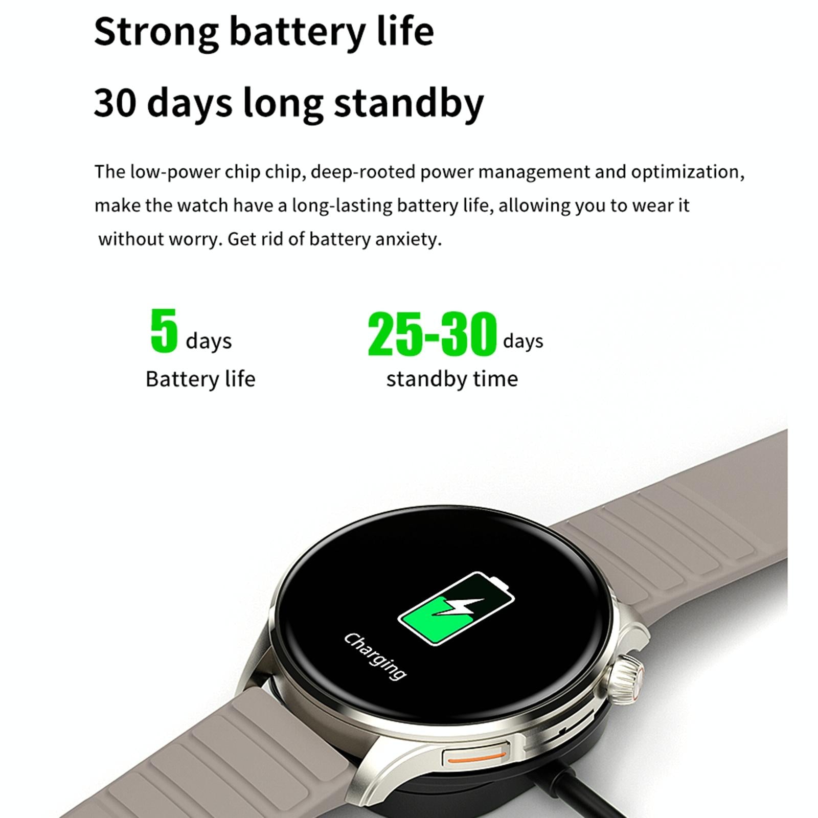 1.43 Inch Bt5.1 Smart Sport Watch With Health Monitoring - Grey 7