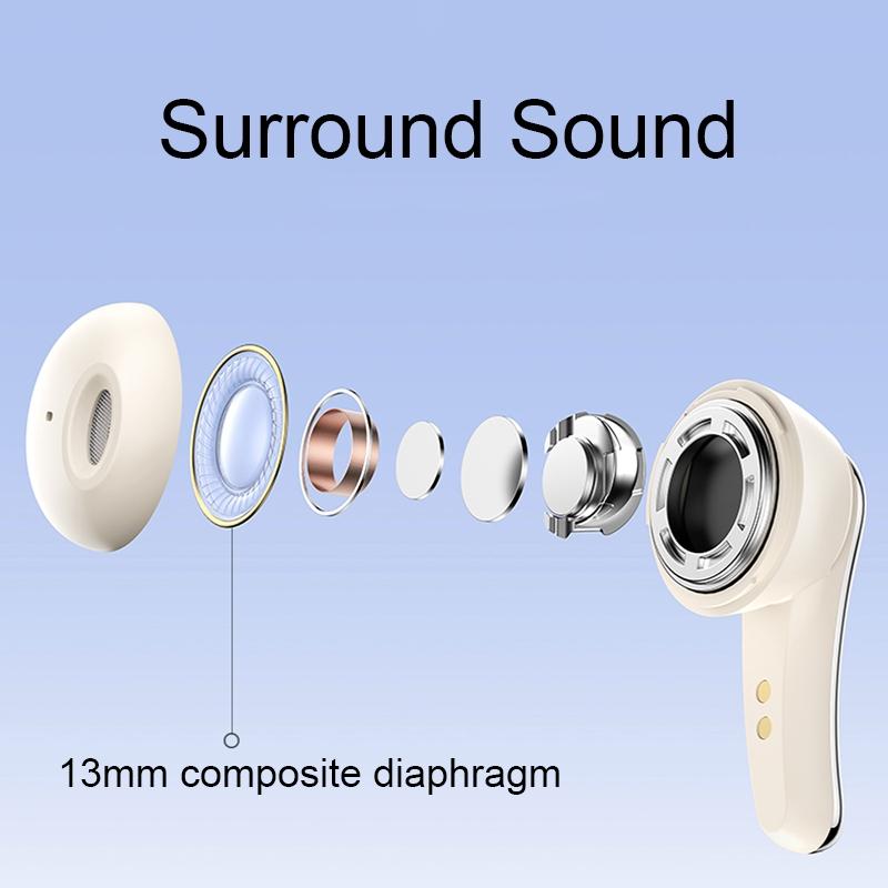 Wireless In-ear Earphones with Low Delayed Bluetooth - Clearbuds C1 - Beige 5