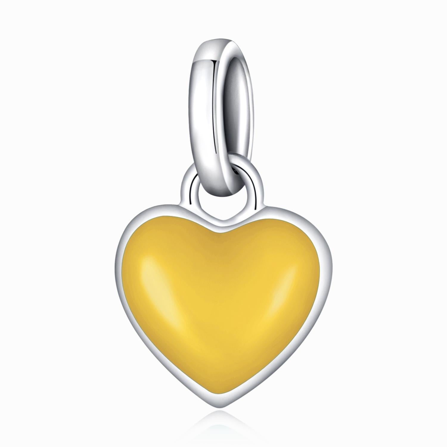 925 Sterling Silver Heart Pendant For Diy Bracelets & Necklaces - Green 12