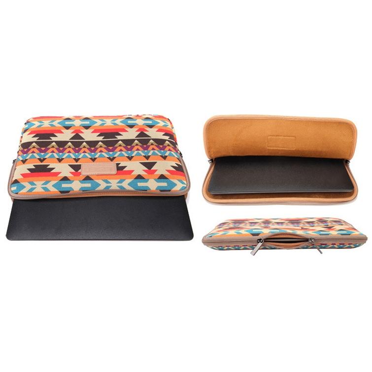 11.6 Inch Lingge Laptop Liner Bag with Stylish Pattern - Orange Pattern Geometry 5