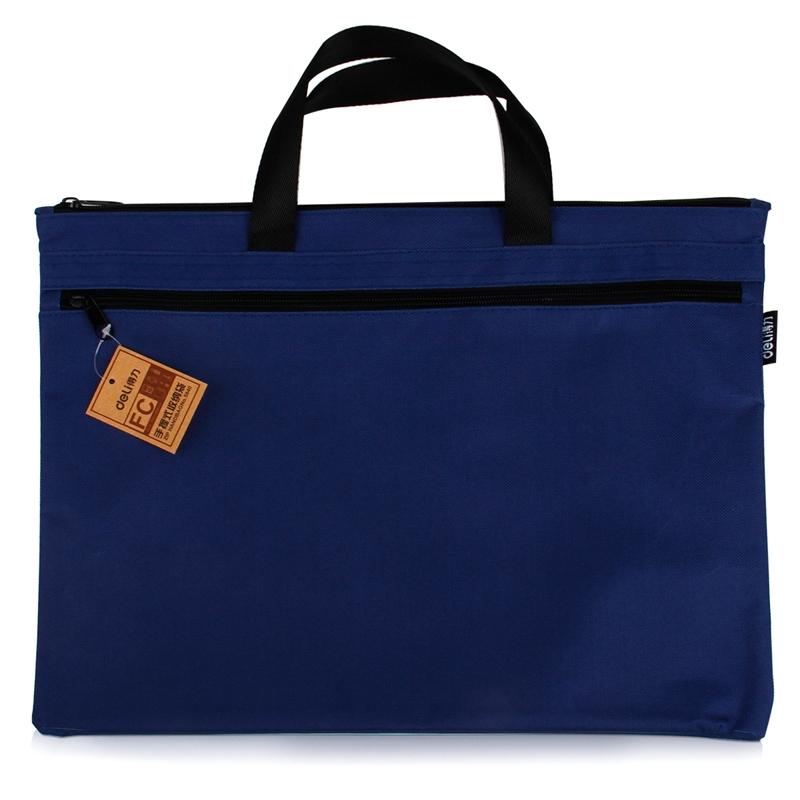 Double Zipper Canvas Storage Bag - Portable and Simple - Black