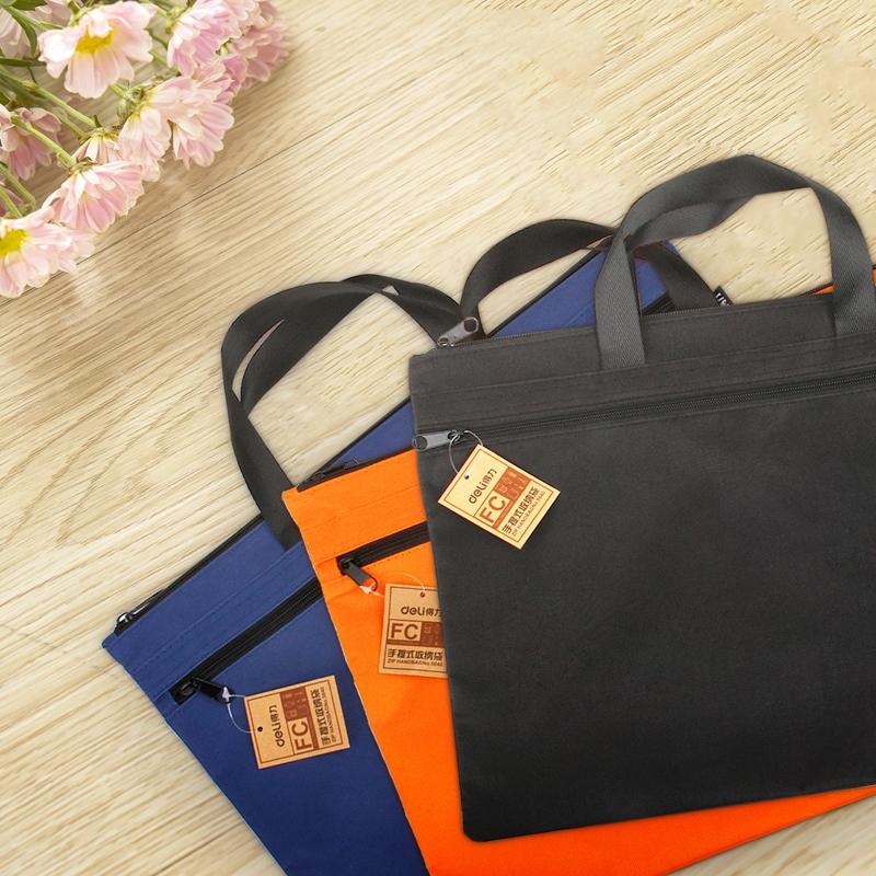 Double Zipper Canvas Storage Bag - Portable and Simple - Black 7