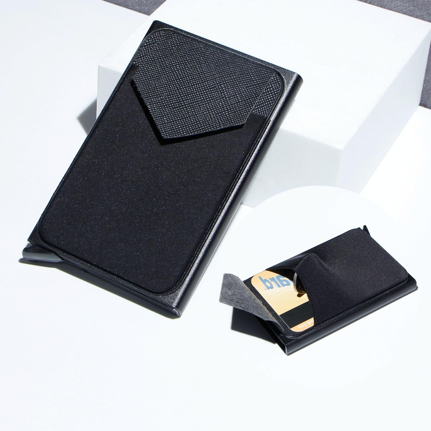 Compact Metal Card Holder with Rfid Protection - Silver 9