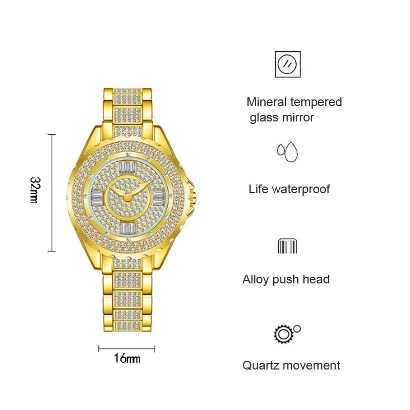 Full Diamond Women Watch - Niche Collection - Rose Gold 5