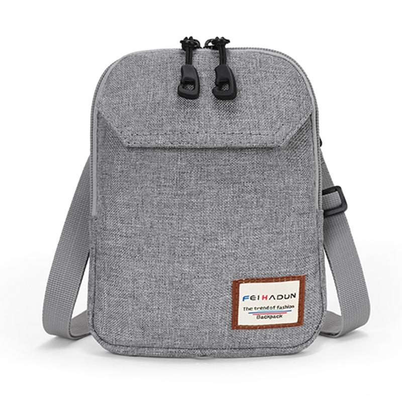 Adjustable Frosted Mobile Phone Bag 19 X 15 X 2Cm - Grey