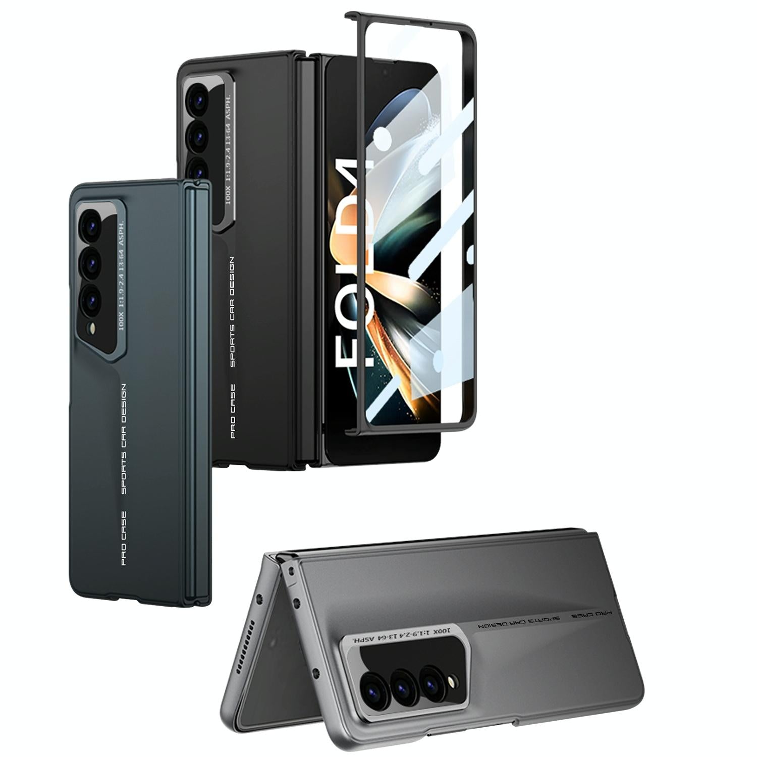 For Samsung Galaxy Z Fold4 5G Full Coverage Ultra Thin Case - Cyan 8
