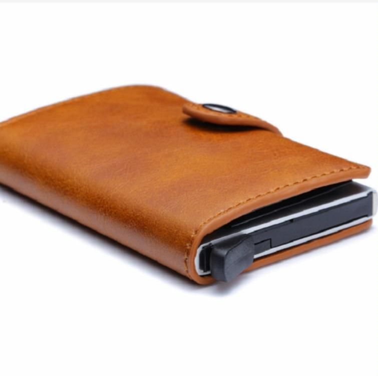 Secure Rfid Blocking Aluminum Card Case - Wine Red 8