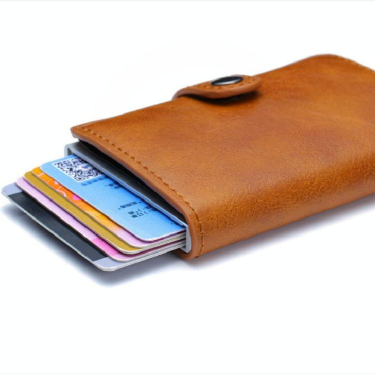 Secure Rfid Blocking Aluminum Card Case - Wine Red 15