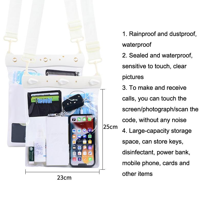 Waterproof Shoulder Messenger Bag For Sundries Phone Compatible - White 9