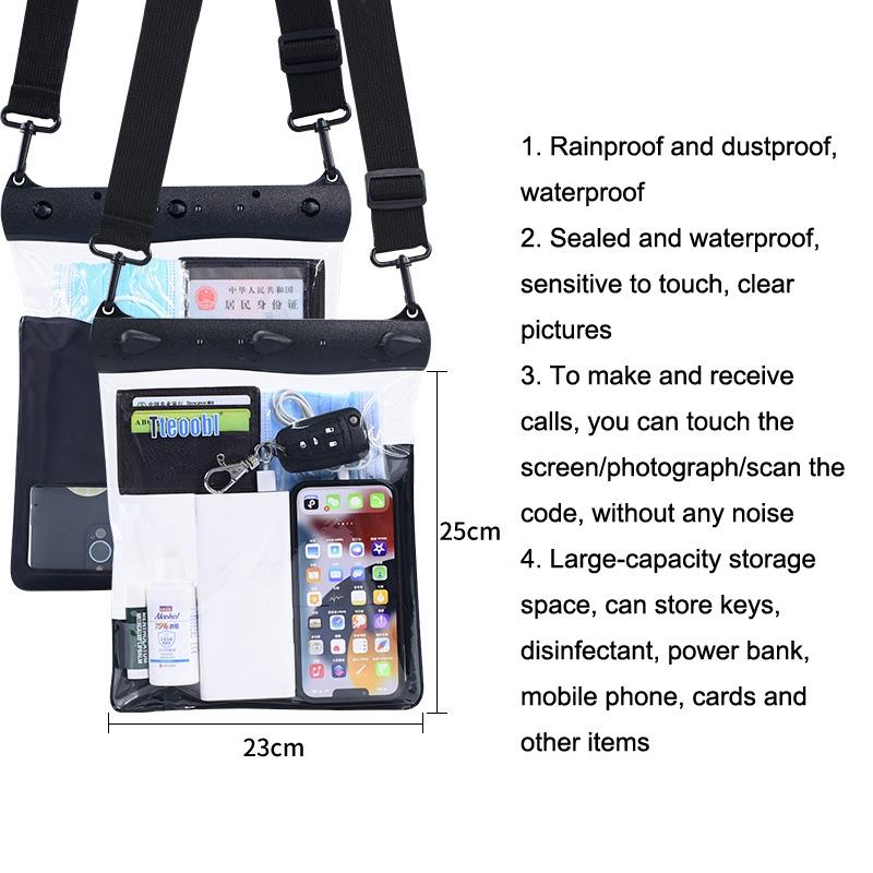 Waterproof Shoulder Messenger Bag For Sundries Phone Compatible - White 13