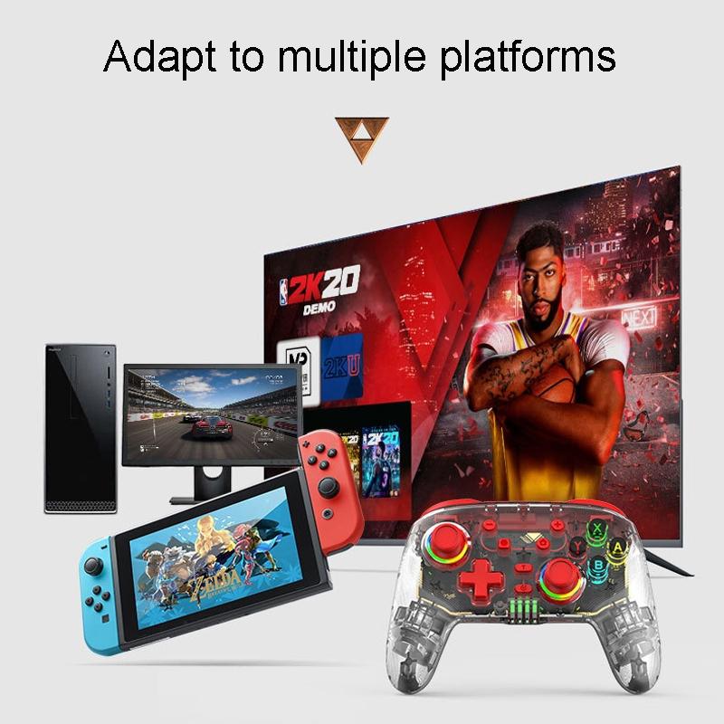 Wireless Dual Vibration Gamepad for Ps3 / Ps4 with Rgb Lights - Green 6