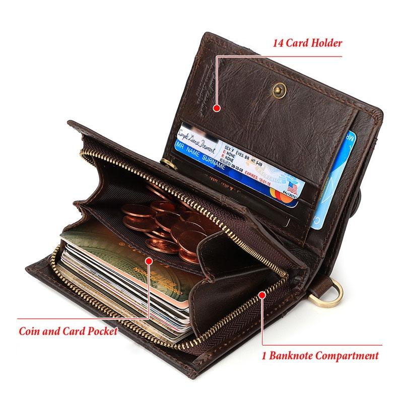 Anti-magnetic Rfid Men Wallet - Secure Protection - Brown 6