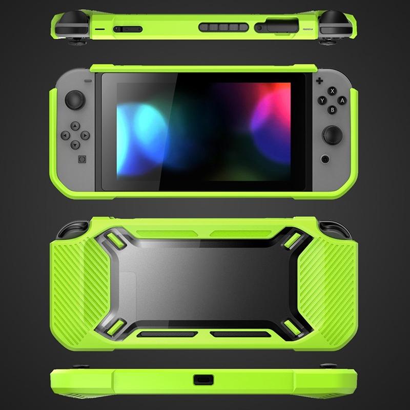 Nintendo Switch Back Cover - Scratch Resistant - Black + Red 5