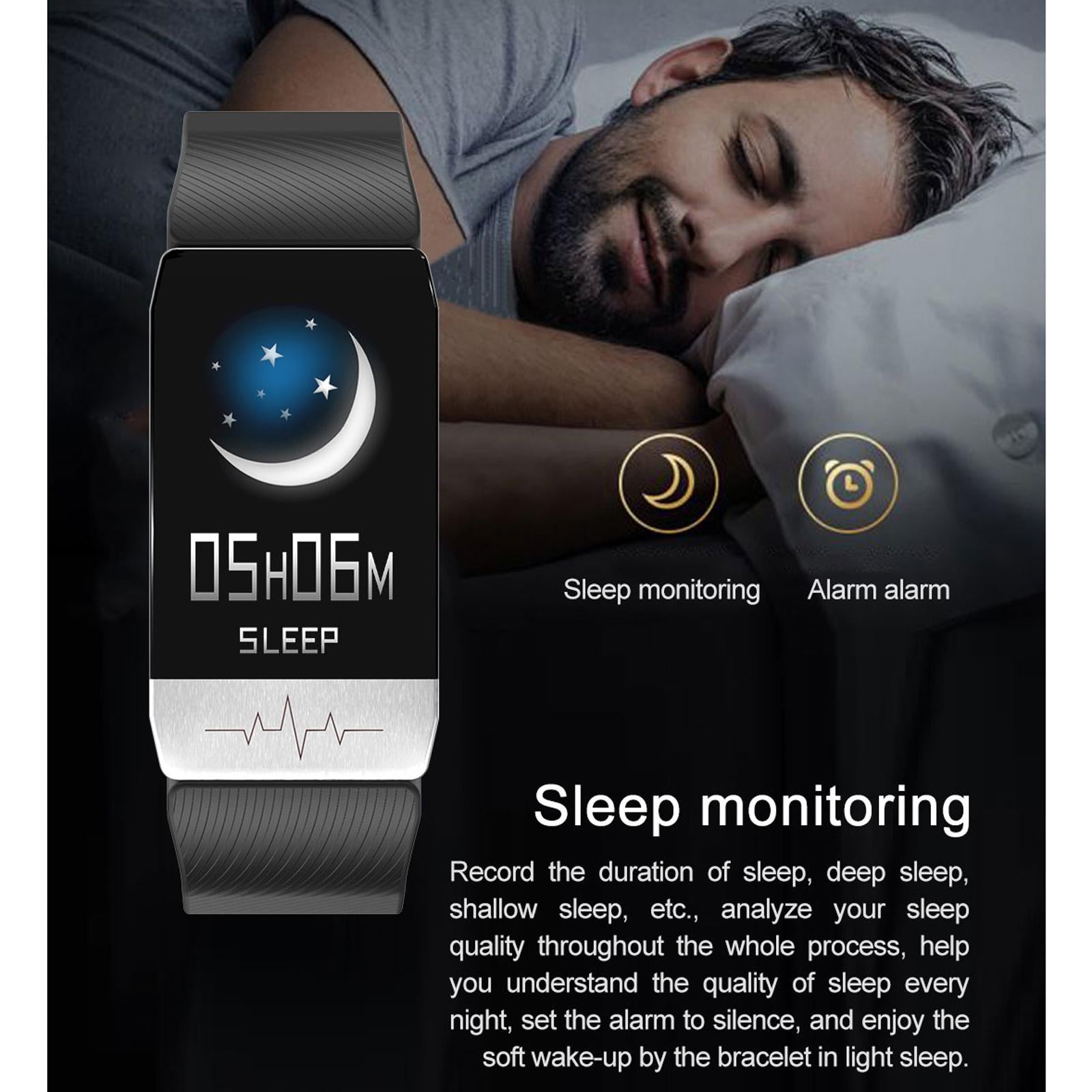 Waterproof Smart Bracelet With Blood Oxygen & Heart Rate Monitoring - Blue 4