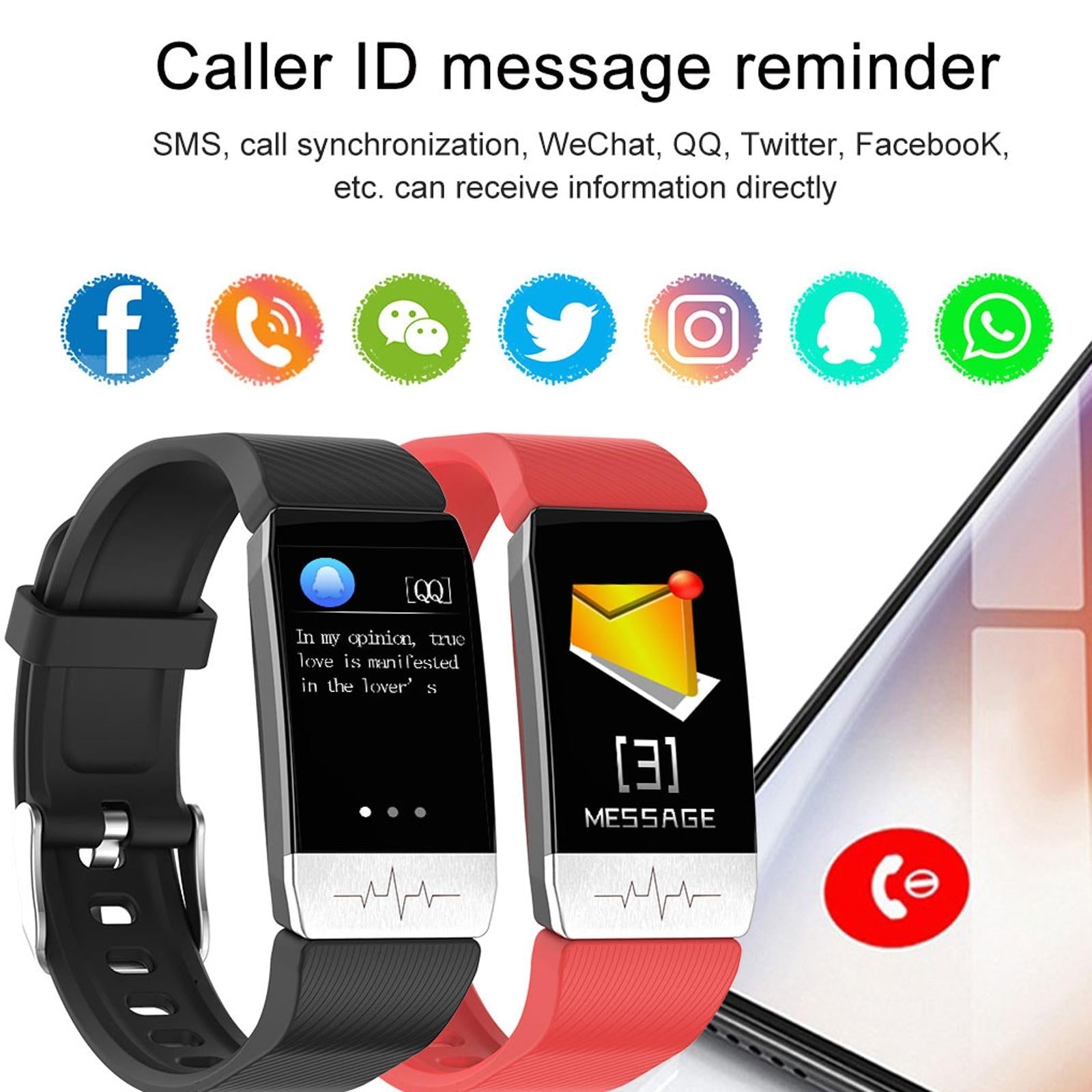 Waterproof Smart Bracelet With Blood Oxygen & Heart Rate Monitoring - Blue 5