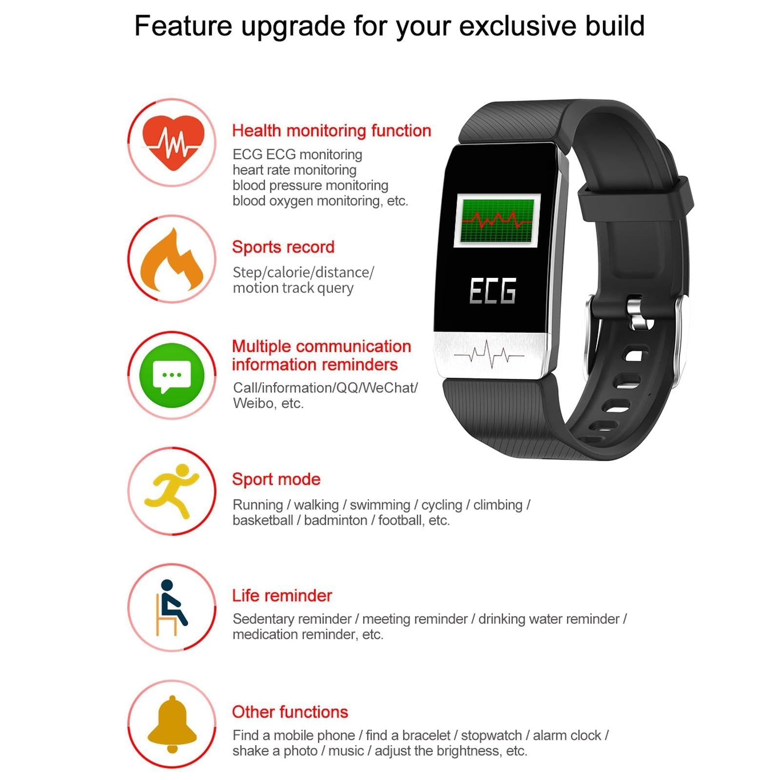 Waterproof Smart Bracelet With Blood Oxygen & Heart Rate Monitoring - Blue 12
