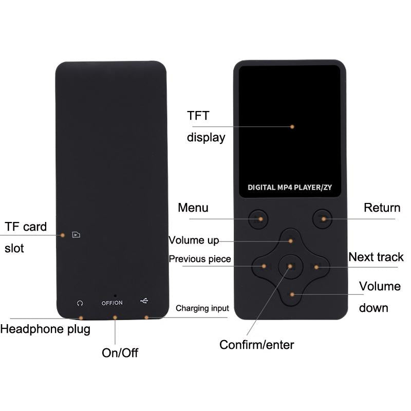 Ultra Thin Lossless Mp4 Player With Hd Video & Sound Quality - Black 4