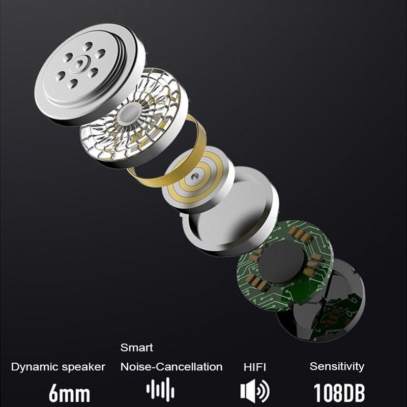 180 Degree Rotating Wireless Bluetooth Car Handsfree Earphones - Red 3