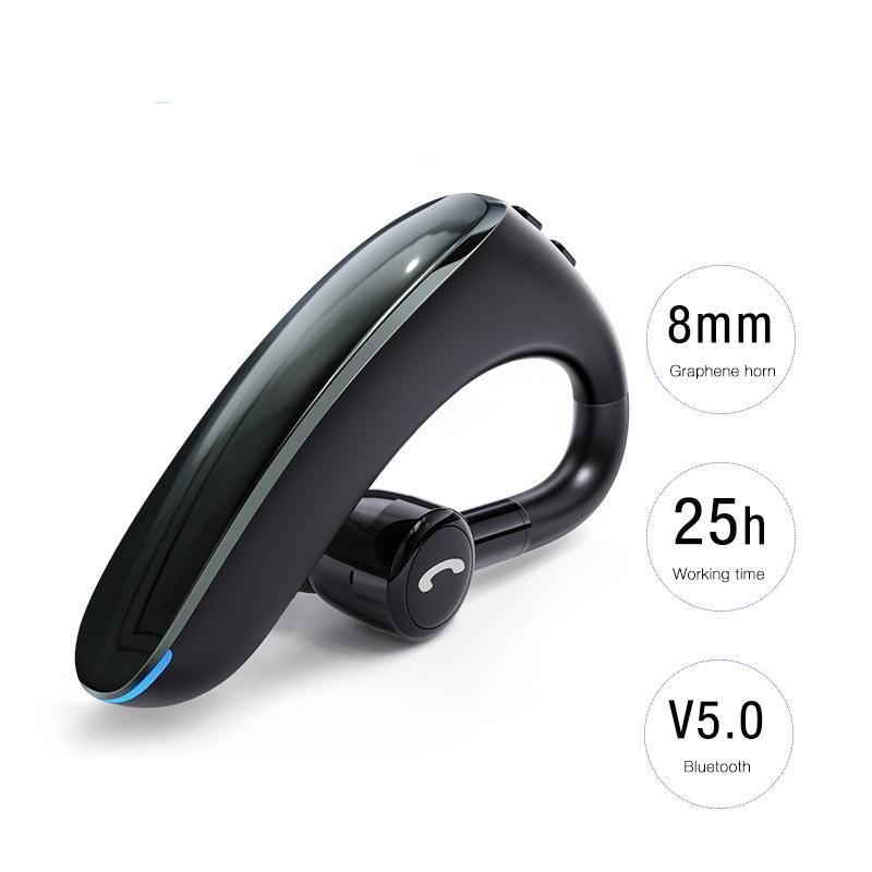 180 Degree Rotating Wireless Bluetooth Car Handsfree Earphones - Red 13