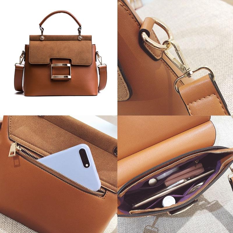 Stylish Women Crossbody Tote Bag - Brown 3