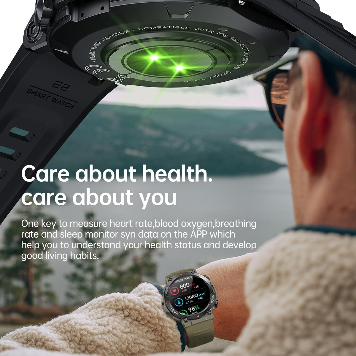Steel Strap Wristband With Heart Rate And Blood Pressure Monitoring - Black Bamboo Joint 9