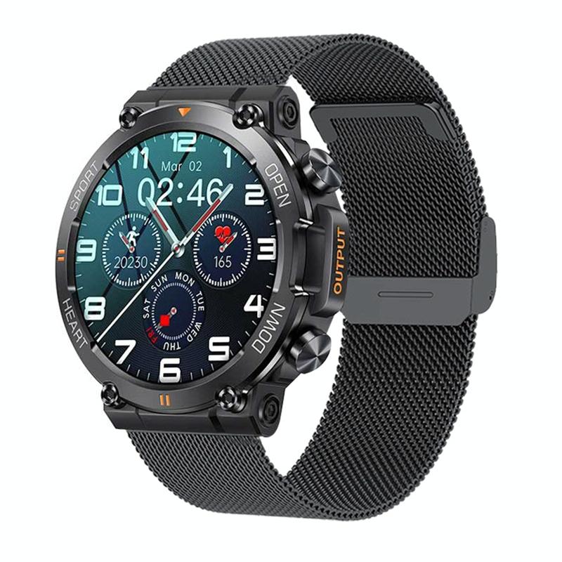 Steel Strap Wristband With Heart Rate And Blood Pressure Monitoring - Black Bamboo Joint 15