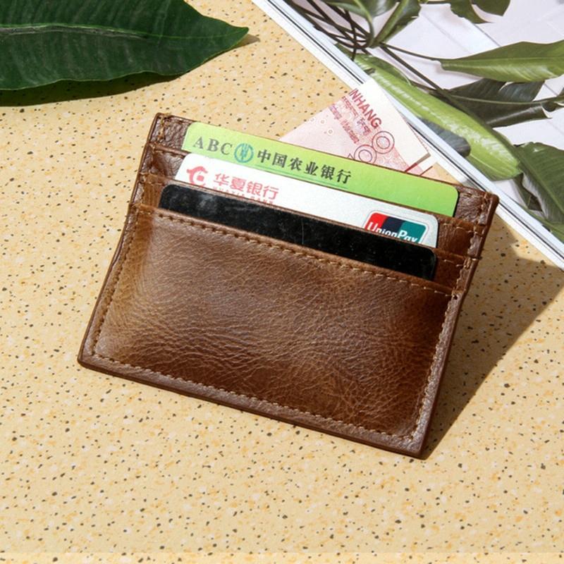 Multi Card Holder For Men Driver License Bank Cards - Rose Red 7