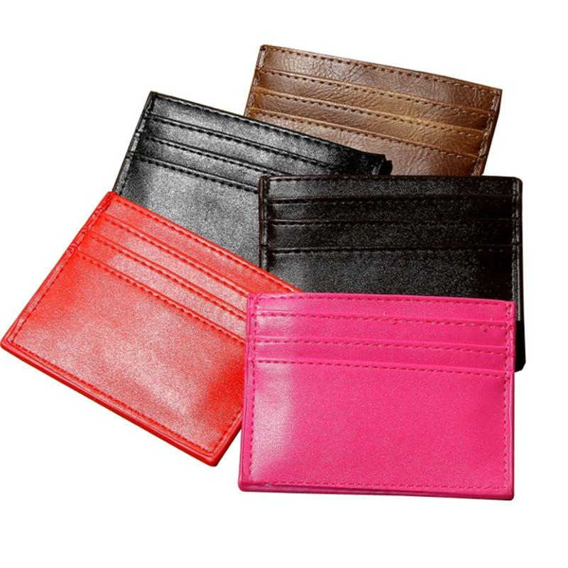 Multi Card Holder For Men Driver License Bank Cards - Rose Red 14