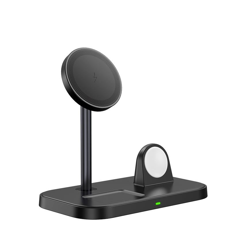 3 In 1 Magnetic Wireless Charger For Iphone & Airpods - Black 3