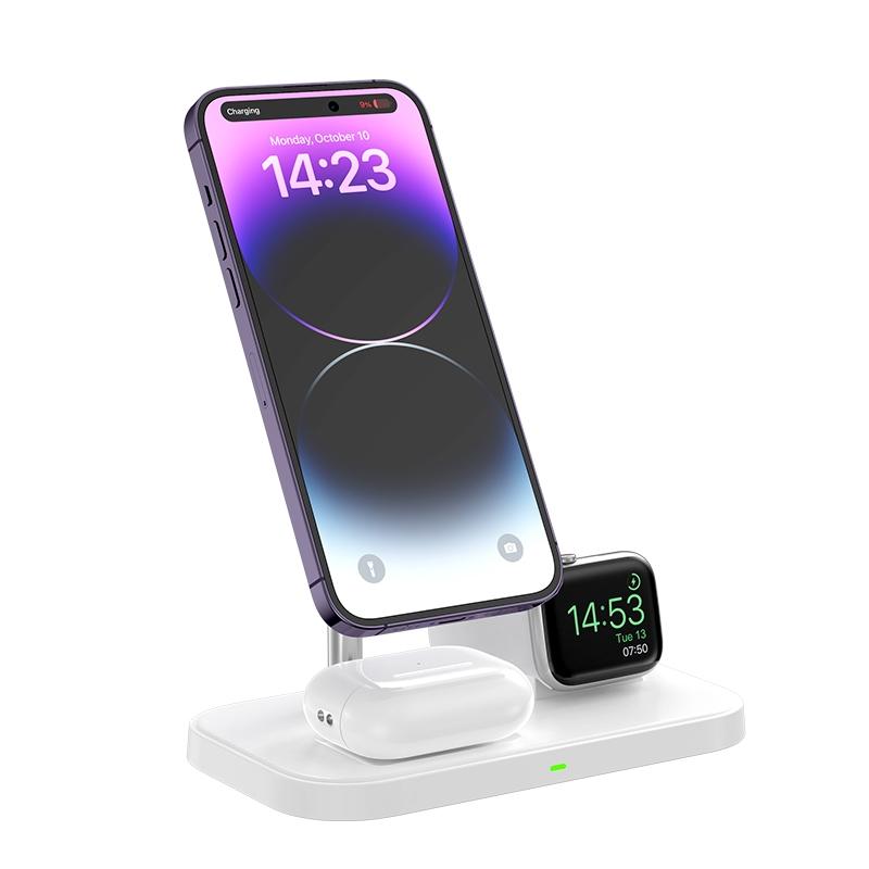 3 In 1 Magnetic Wireless Charger For Iphone & Airpods - Black 11