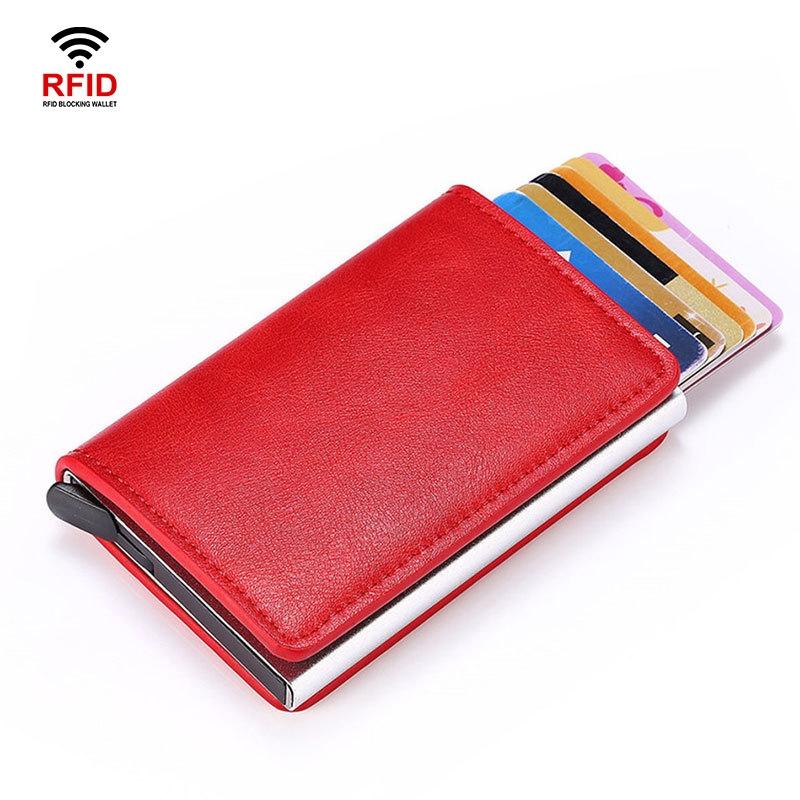 Automatic Rfid Blocking Card Holder with Coin Pocket - Black 14