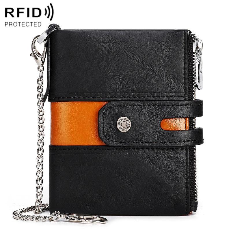 Retro Mens Coin Purse with Rfid Protection - Brown 8